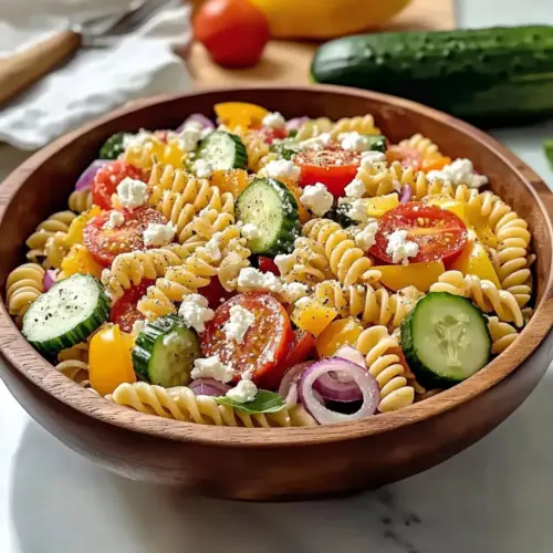 High Protein Greek Pasta Salad