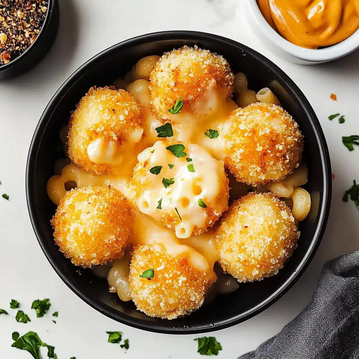 Air Fryer Fried Macaroni and Cheese Balls