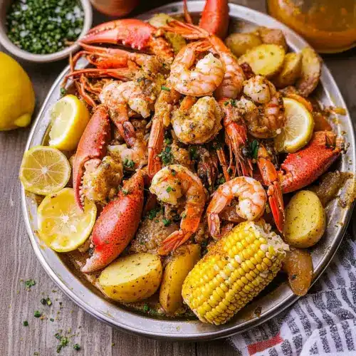 Cajun Seafood Boil with Garlic Butter Sauce