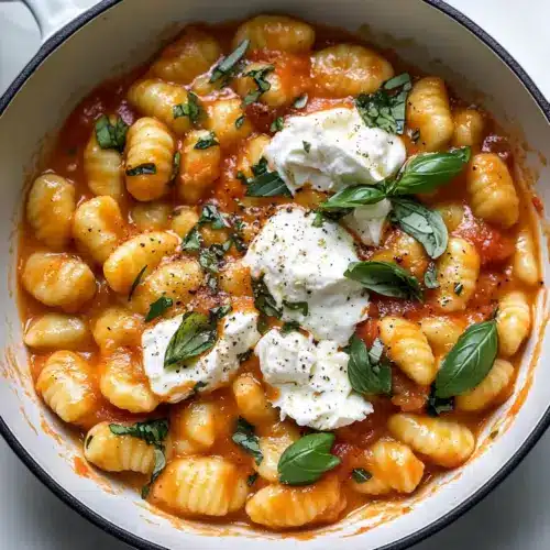 Creamy Tomato Gnocchi with Burrata