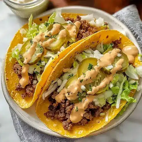 Cheesy Smash Burger Tacos