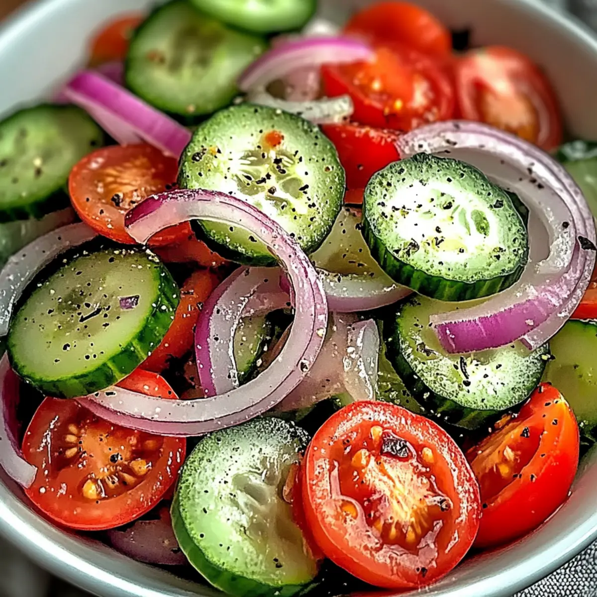 Cucumber, Onion, and Tomato Salad