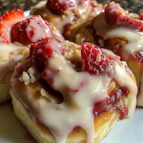 Strawberry Cheesecake Cinnamon Rolls