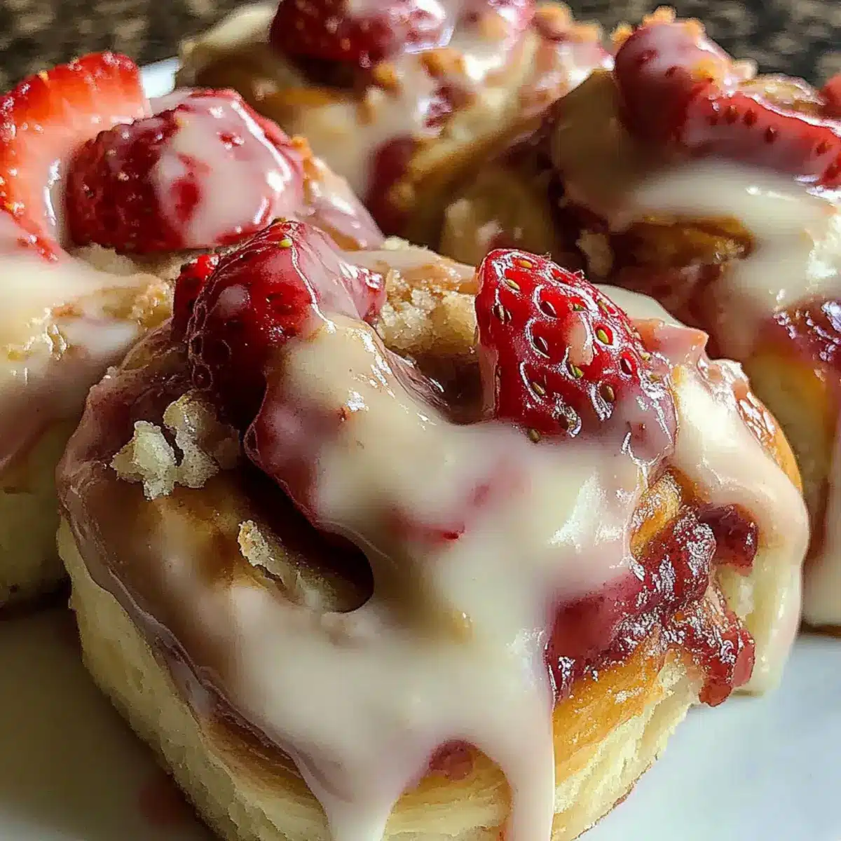 Strawberry Cheesecake Cinnamon Rolls