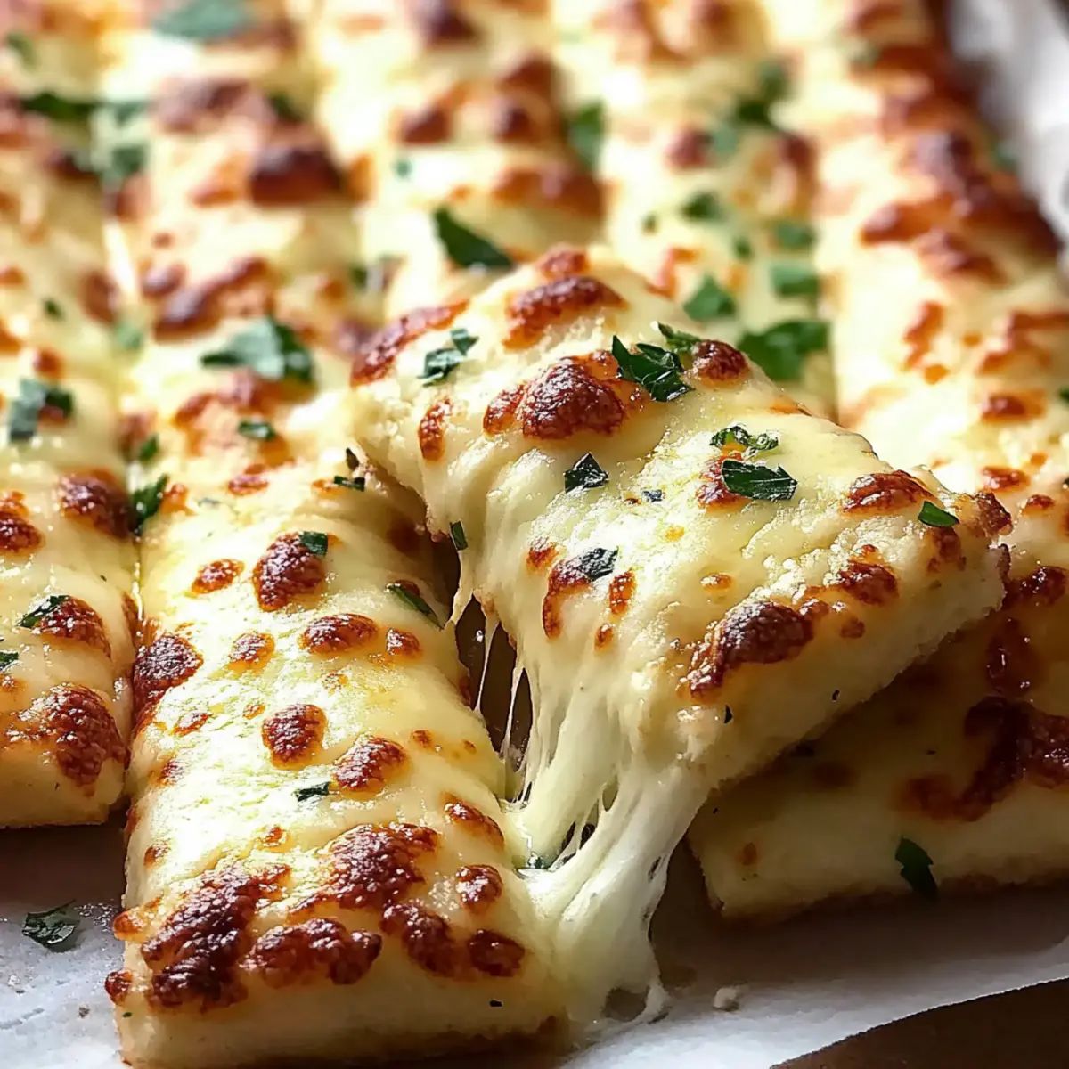 Cheesy Gluten Free Garlic Pizza Breadsticks