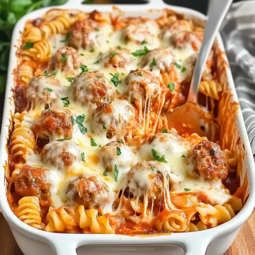 Dump and Bake Meatball Casserole