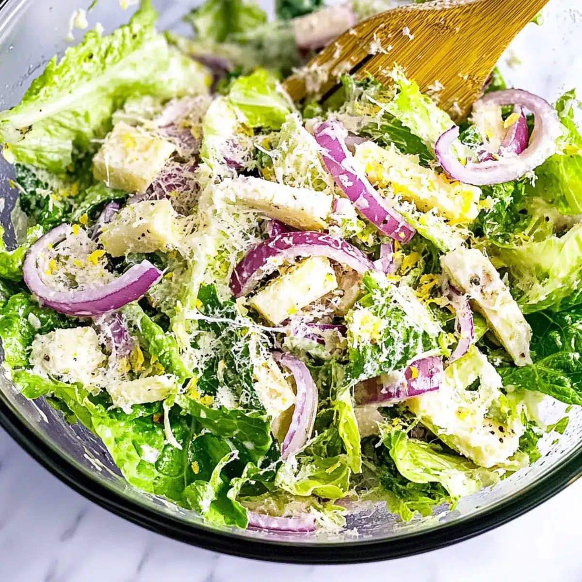 Lemon Parmesan Lettuce Salad