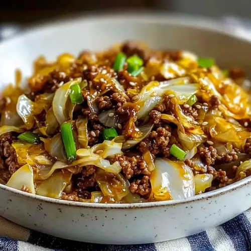 Low Carb Mongolian Ground Beef Cabbage