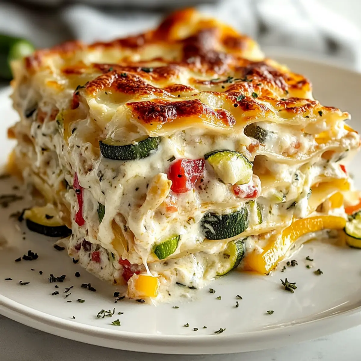 Loaded Veggie White Lasagna