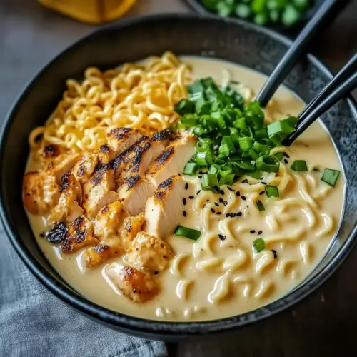 Creamy Garlic Chicken Ramen