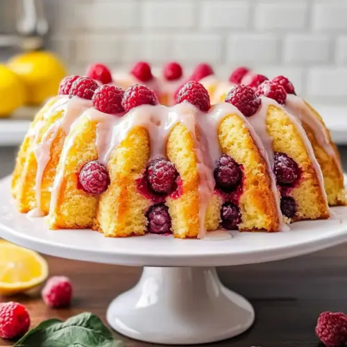 Lemon Raspberry Bundt Cake