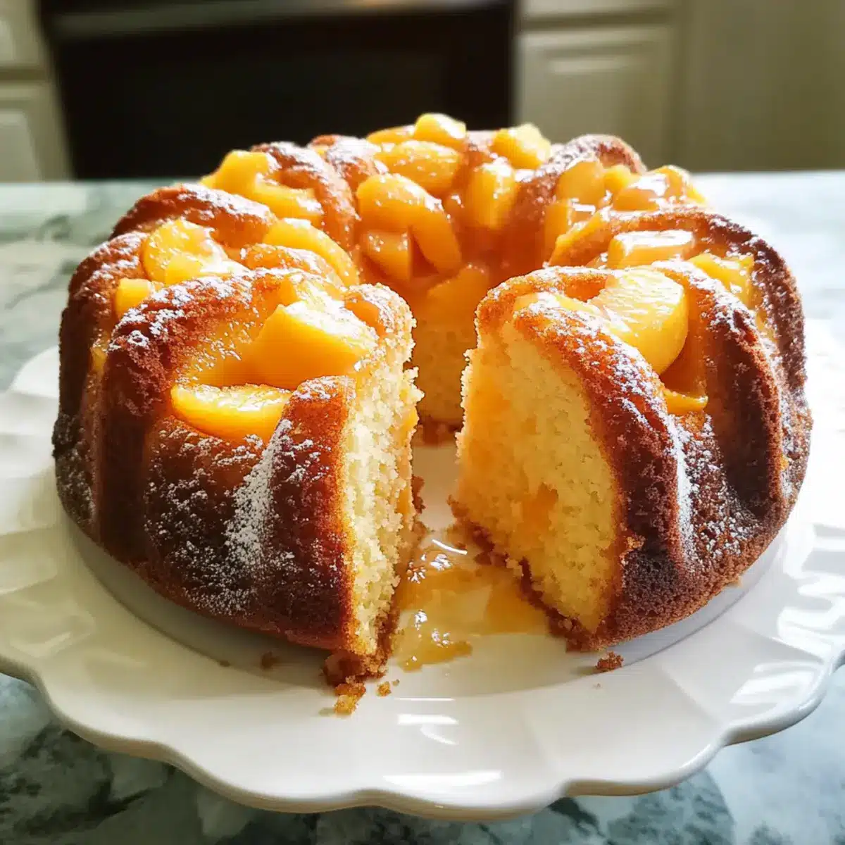 Peach Cobbler Pound Cake Recipe