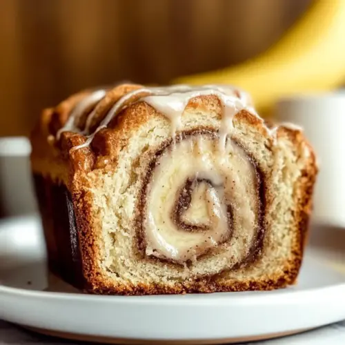 Cinnamon roll banana bread