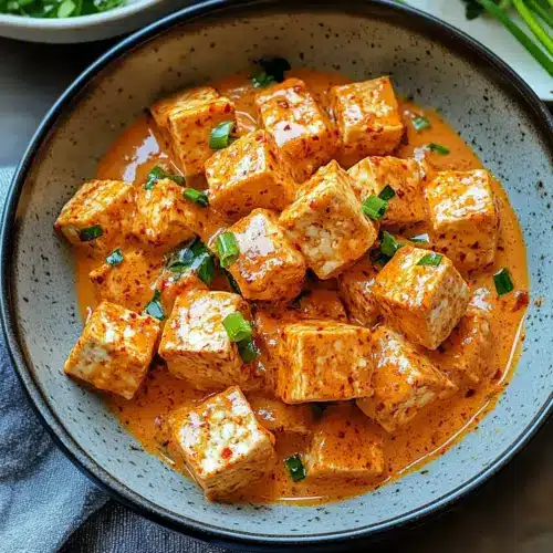 Spicy Tofu with Creamy Coconut Sauce