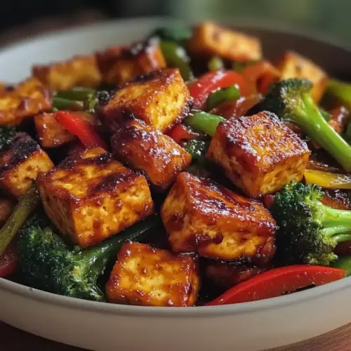 Crispy Quick Baked Tofu Stir Fry