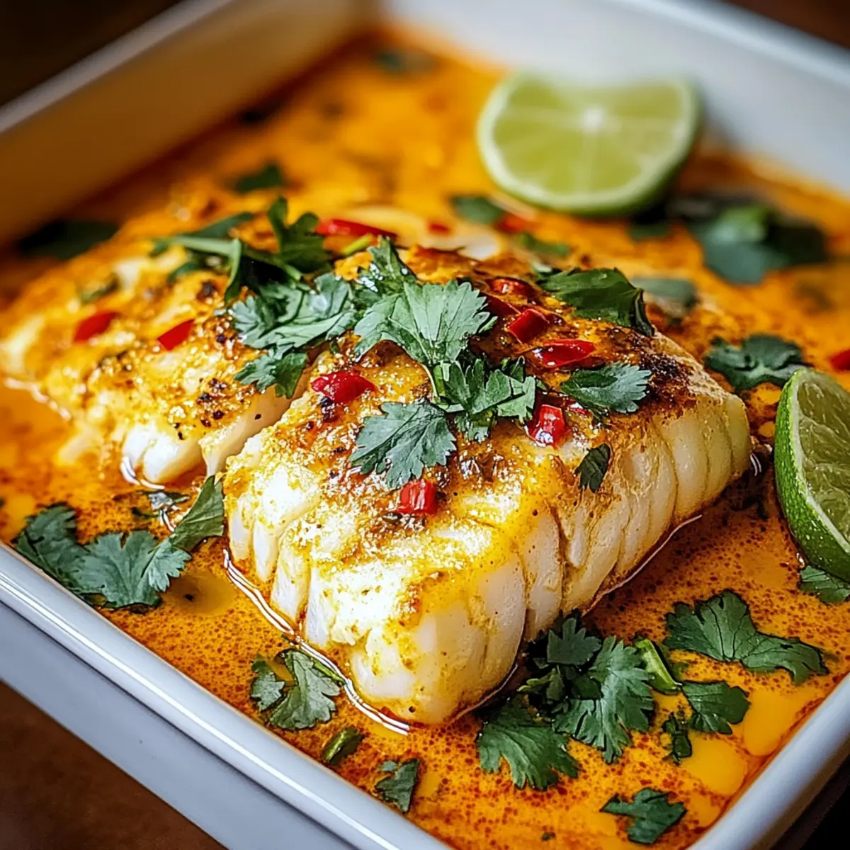 Coconut Curry Baked Cod