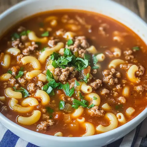 Beef and Macaroni Soup