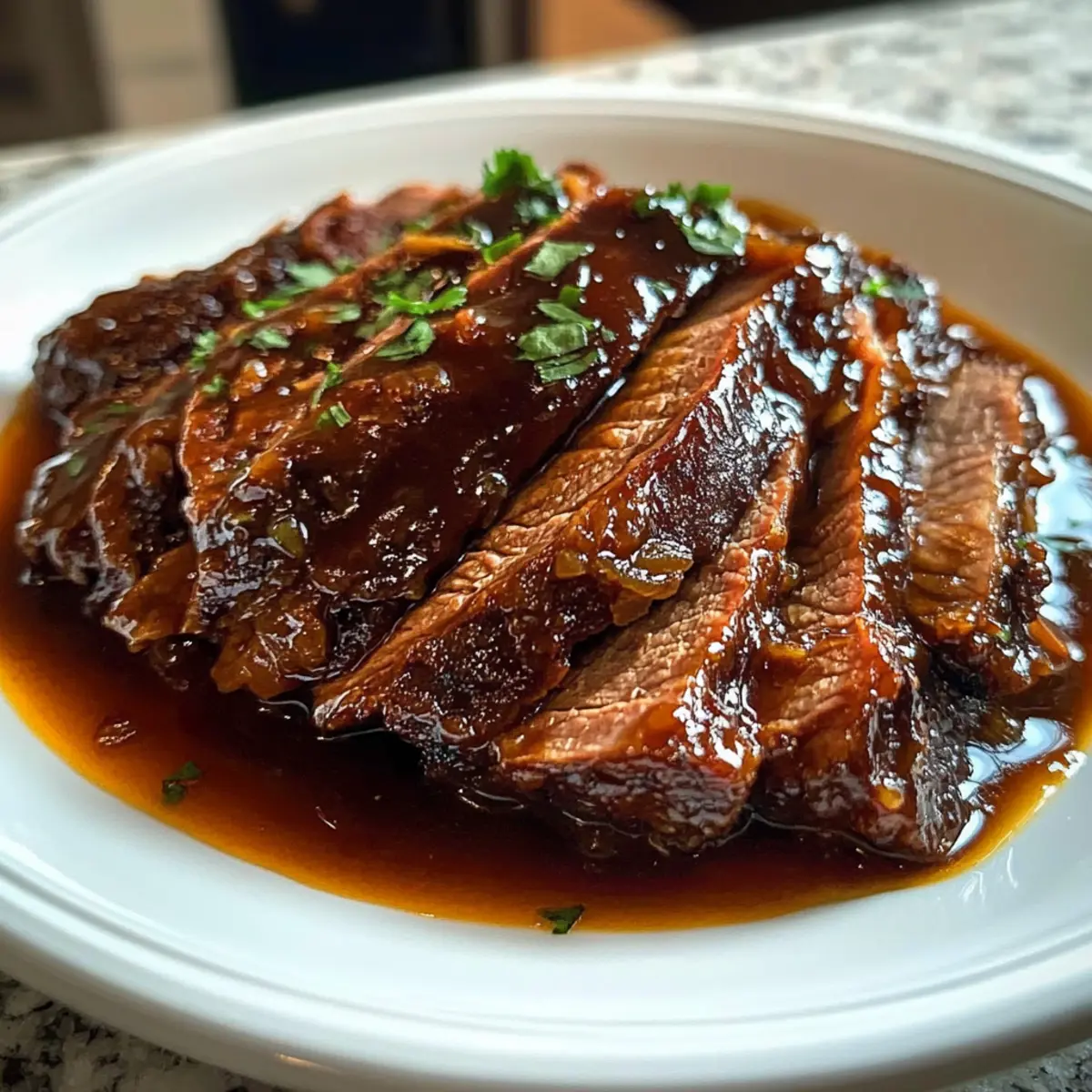 Slow Cooker Honey Garlic Beef Brisket