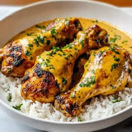 Paprika Chicken Drumsticks with Steamed Rice