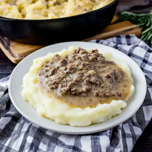 Creamed Ground Beef Gravy
