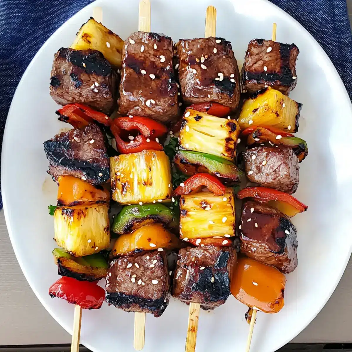 Hawaiian Beef Skewers