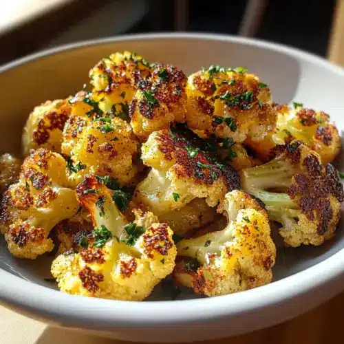 Garlic Butter Roasted Cauliflower