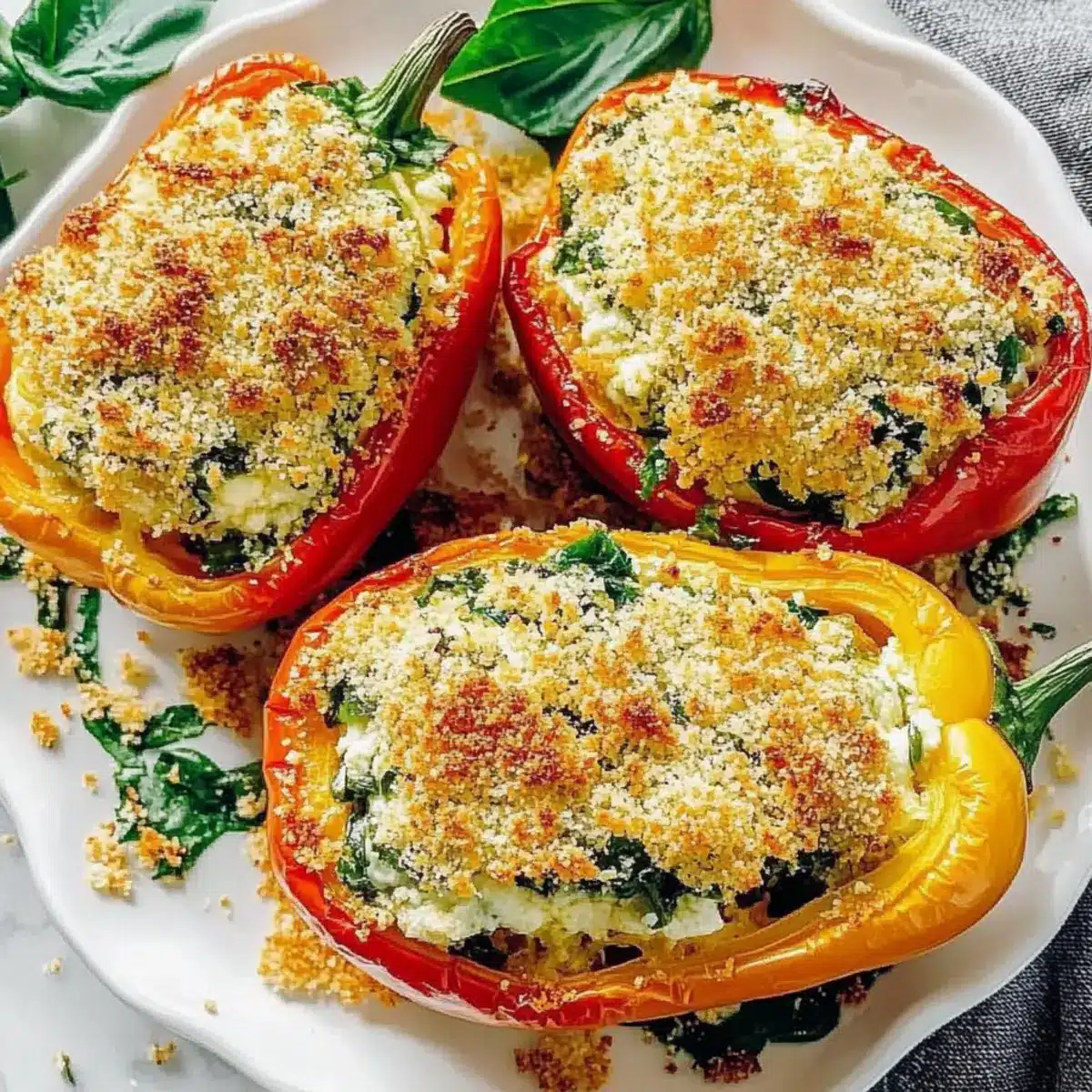 Tuscan Ricotta Stuffed Peppers
