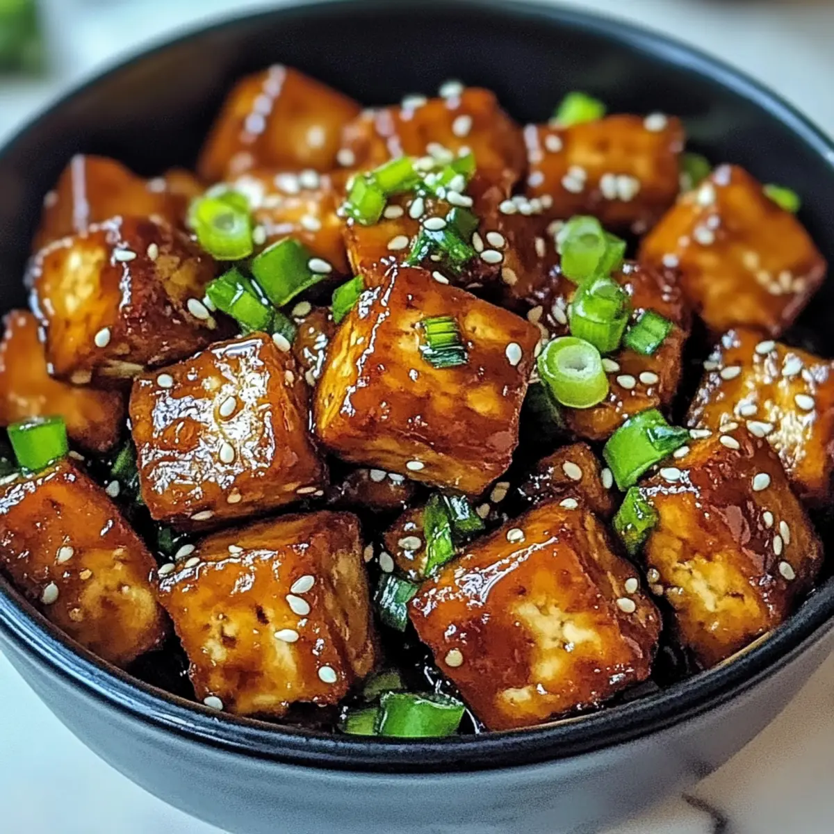 Crispy Honey Garlic Tofu