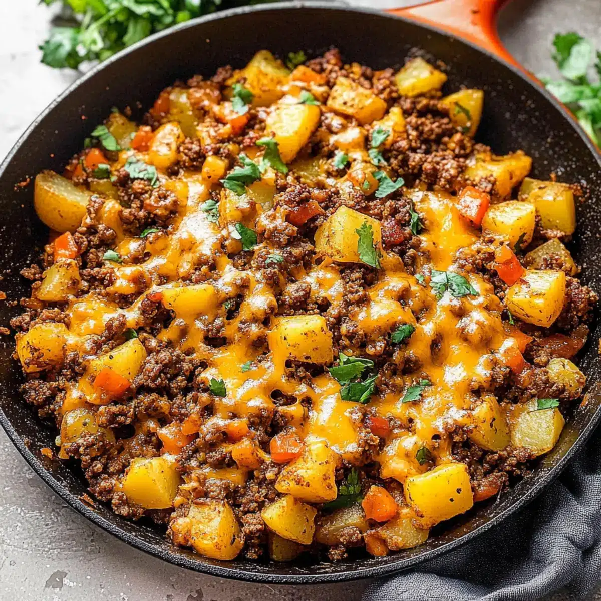 Mexican Ground Beef and Potato Skillet