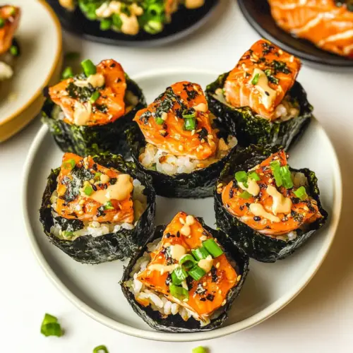 Easy Baked Salmon Sushi Cups