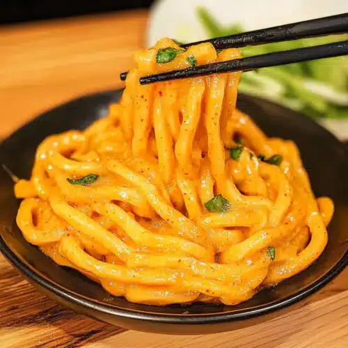 Creamy Gochujang Udon Noodles