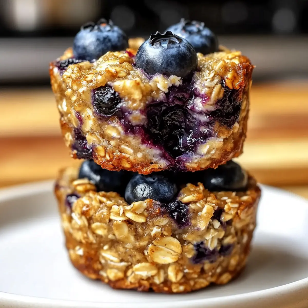 Blueberry Banana Baked Oatmeal Cups