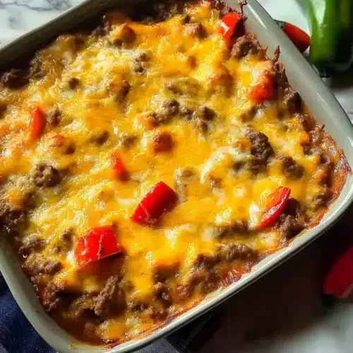 Simple Hamburger Fajita Casserole