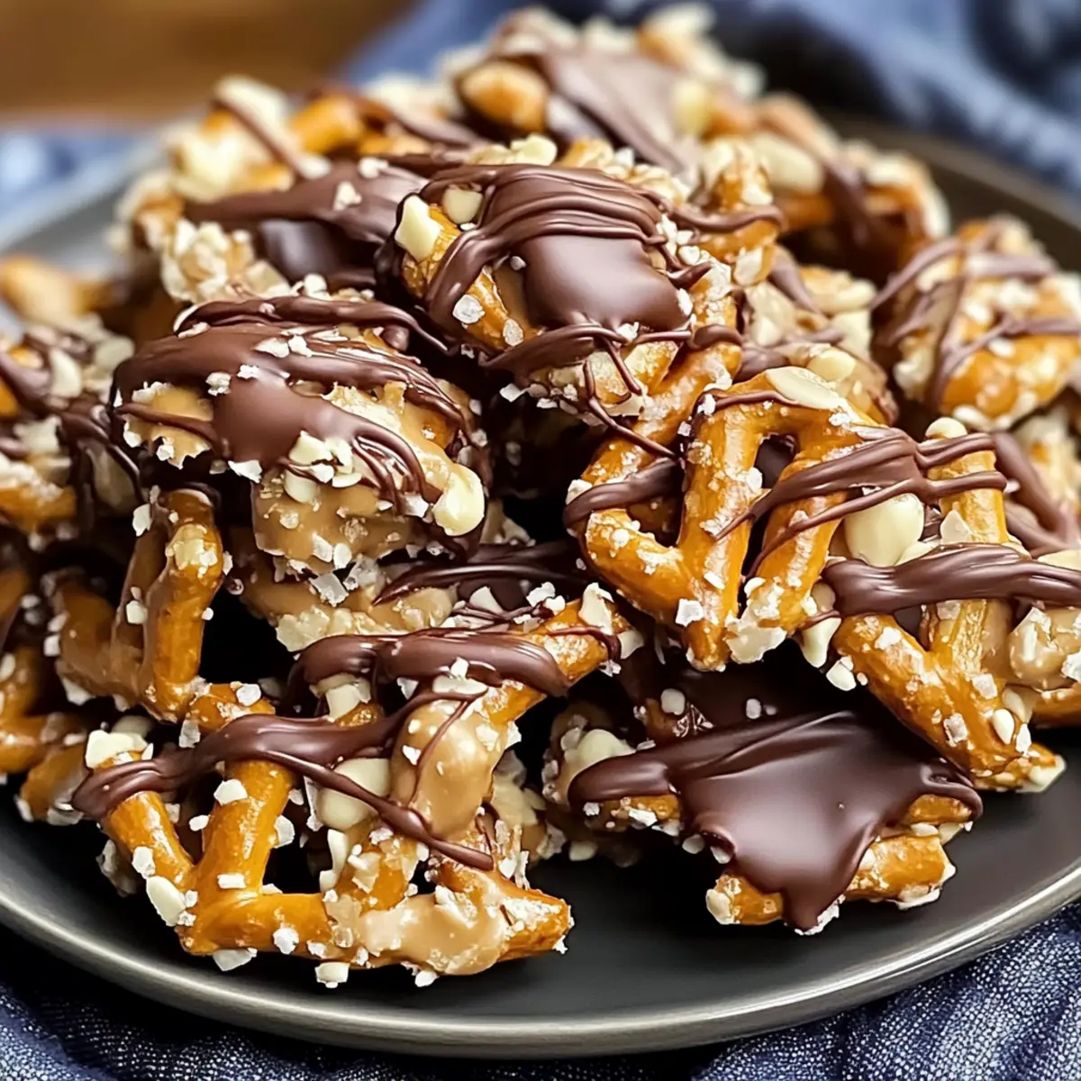 No-Bake Peanut Butter Pretzel Clusters