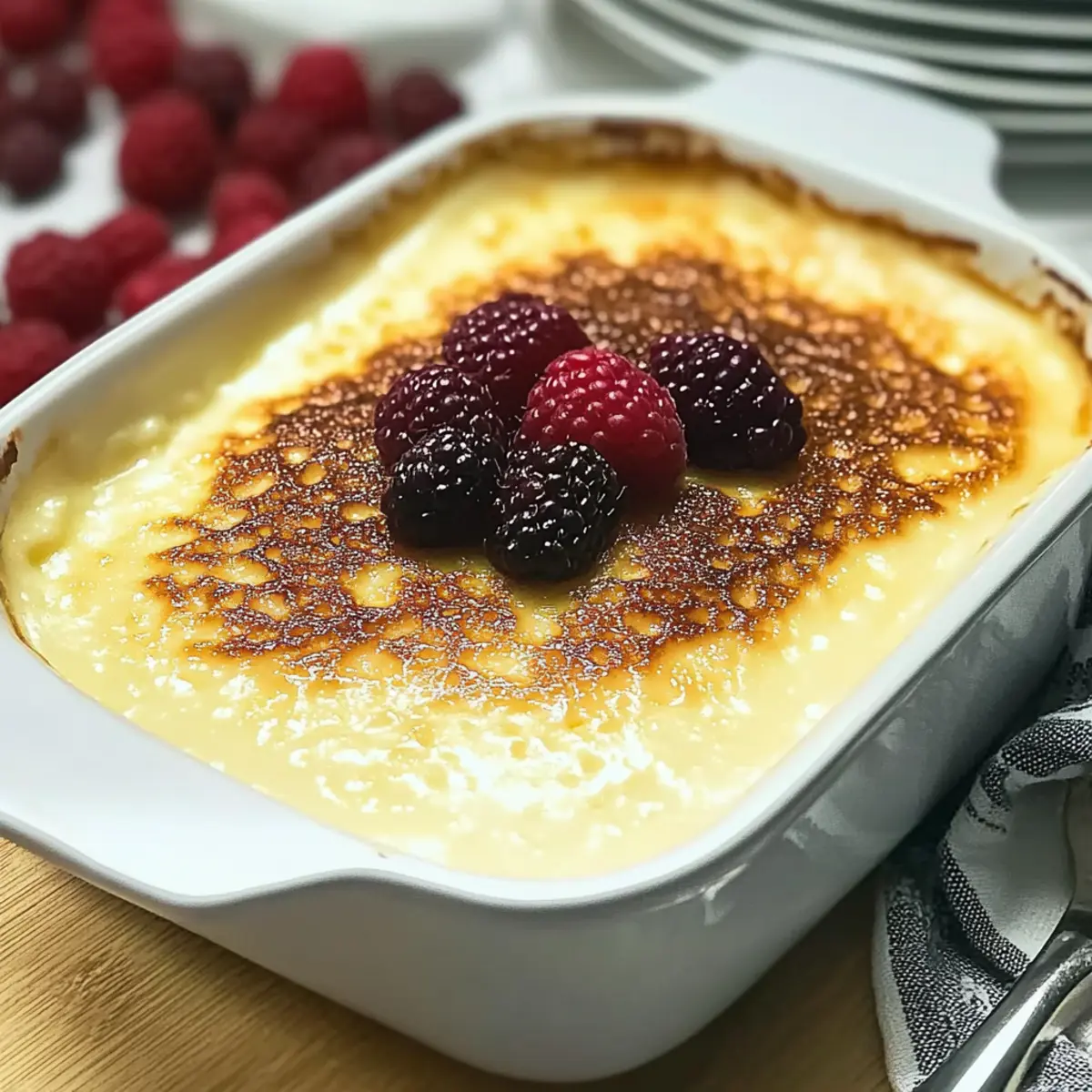 Dreamy Warm Baked Custard