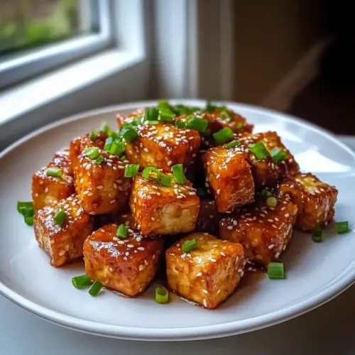 Crispy Honey Garlic Tofu