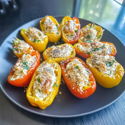 Bagel-Stuffed Mini Peppers