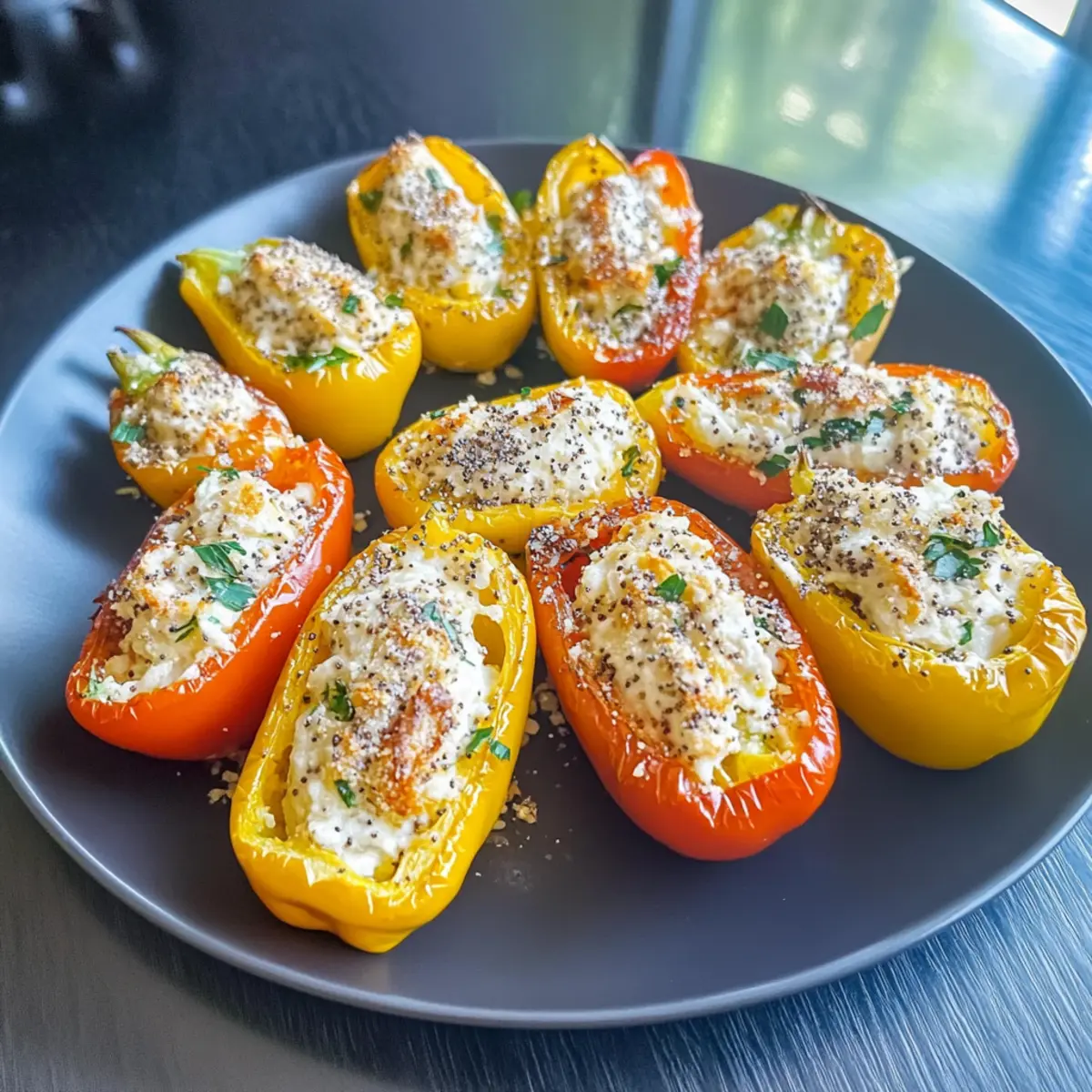Bagel-Stuffed Mini Peppers