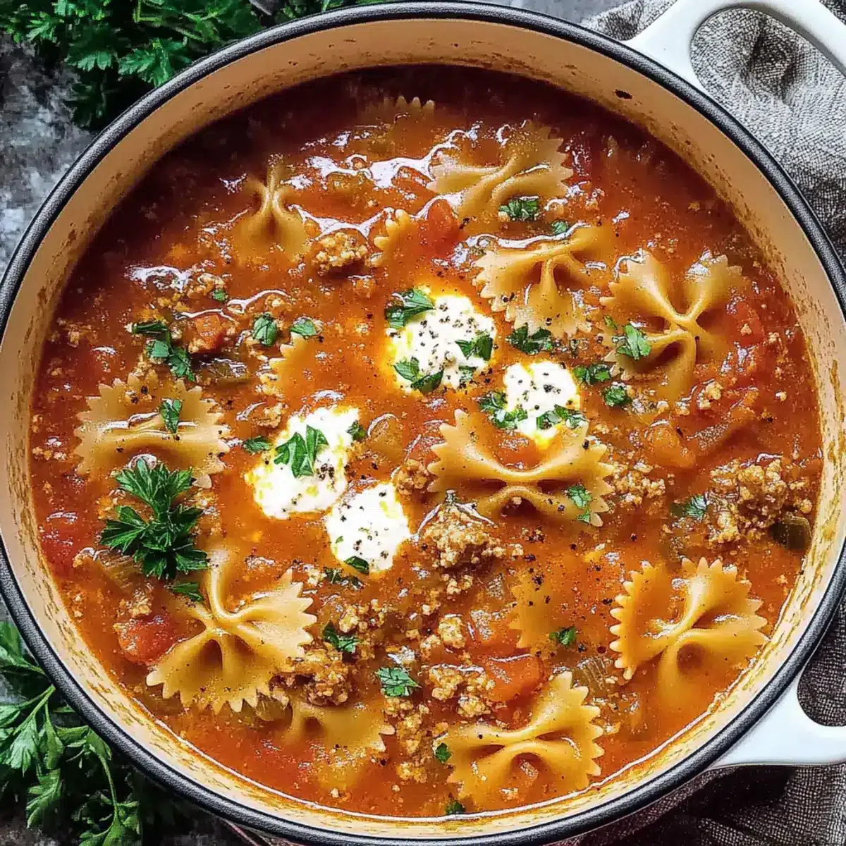 One-Pot Lasagna Soup
