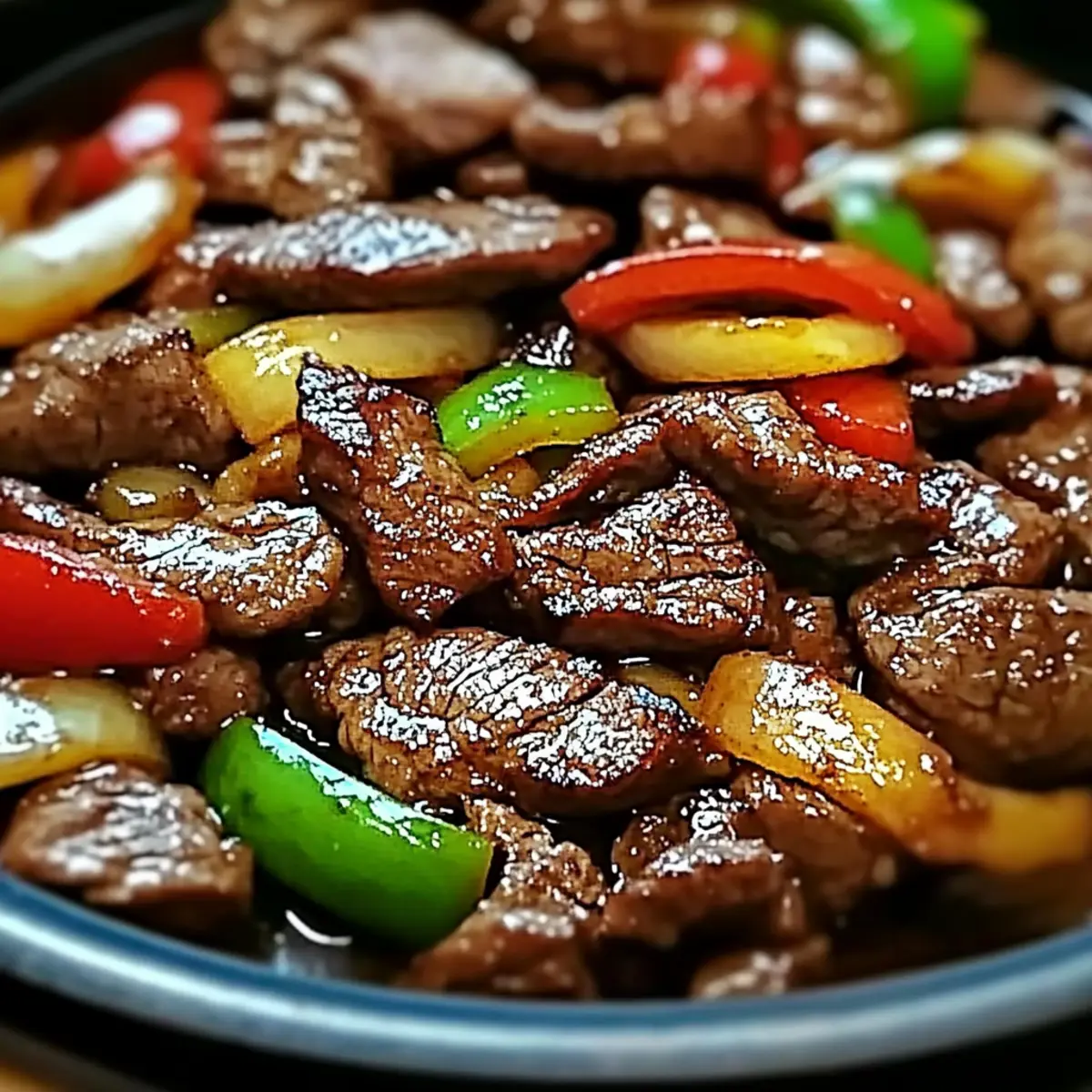Sizzling Chinese Pepper Steak with Onions