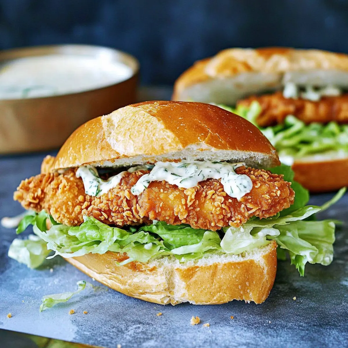 Crispy Chicken Caesar Sandwich