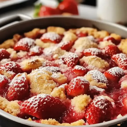 Homemade Strawberry Cobbler