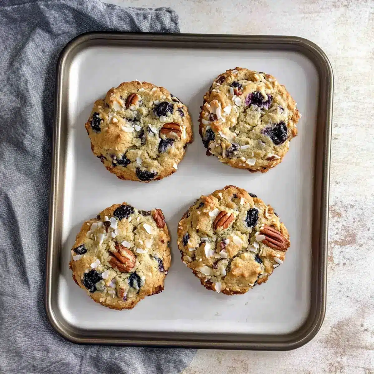 Blueberry Coconut Pecan Cookies