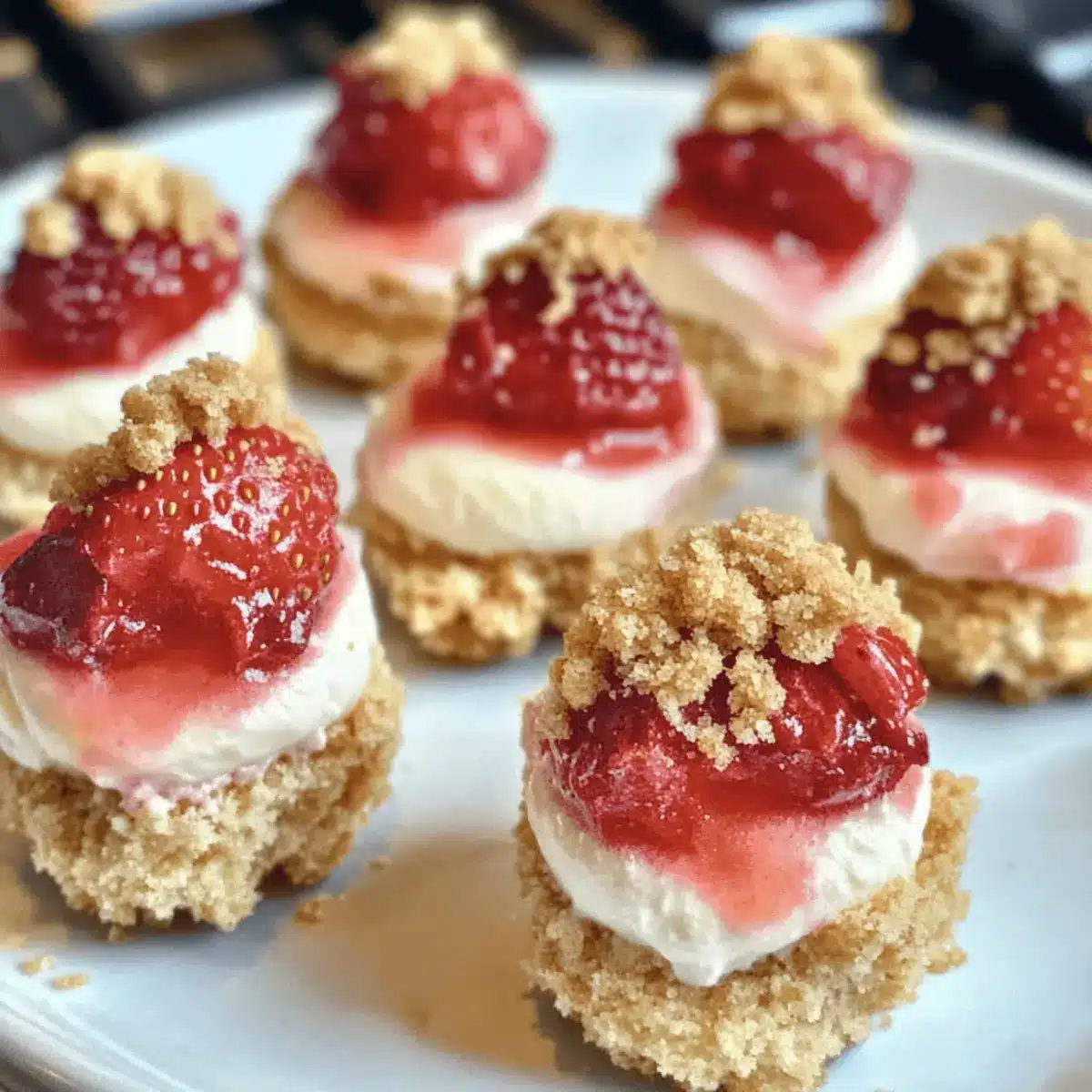 strawberry cheesecake crunch bites