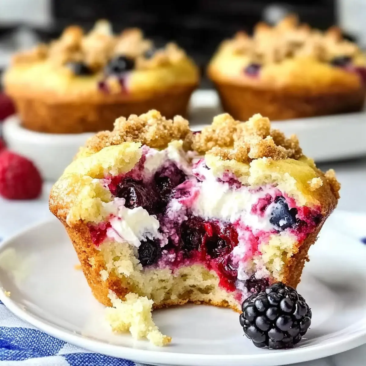 Berry Cream Cheese Muffins