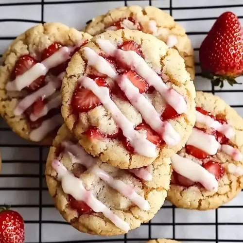 Strawberry Shortcake Butter Cookies
