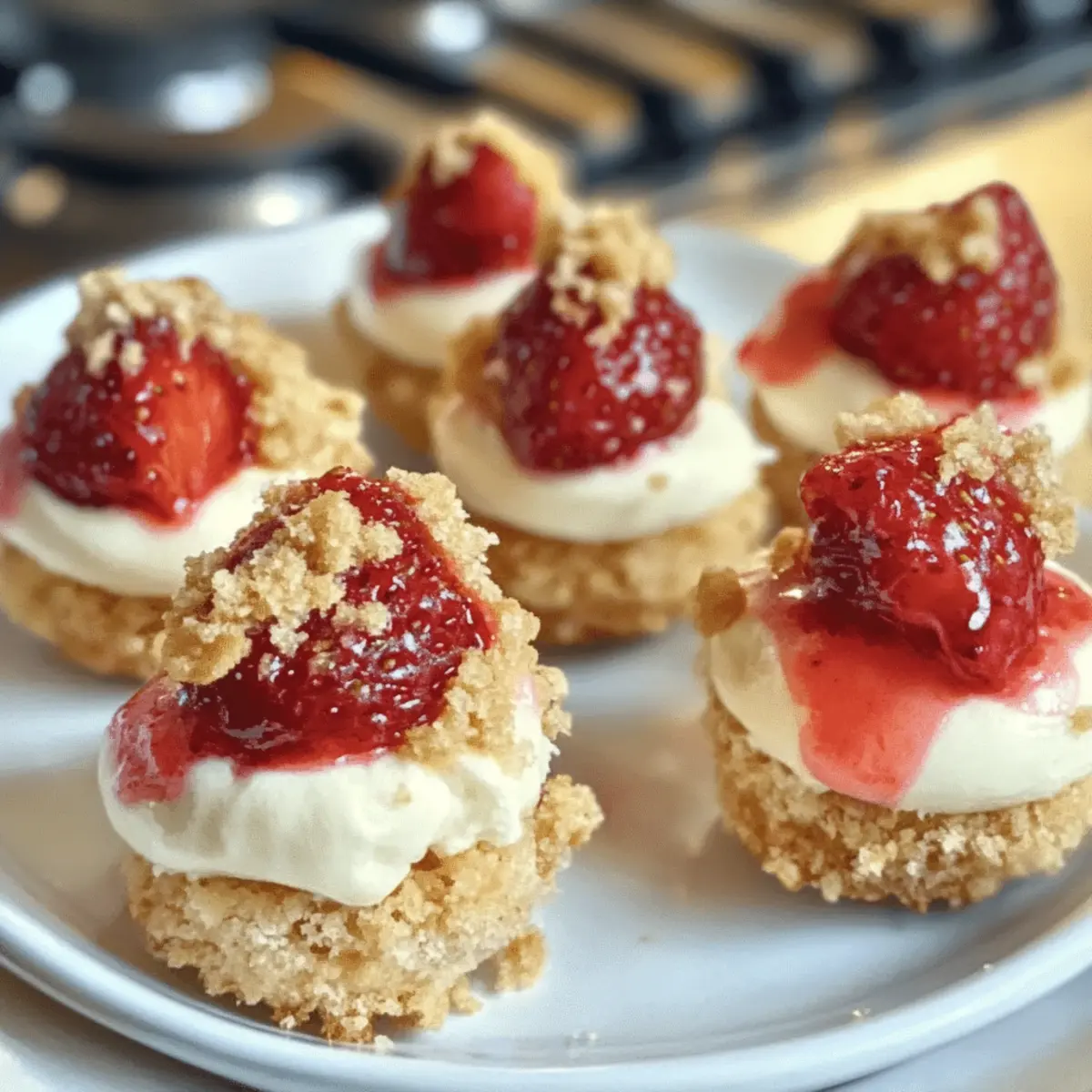 strawberry cheesecake crunch bites