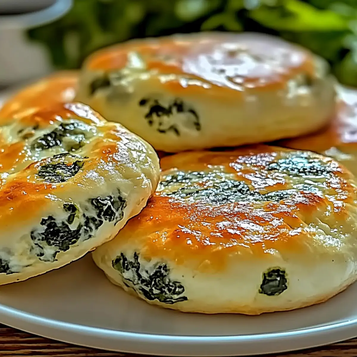 Spinach Cottage Cheese Flagels