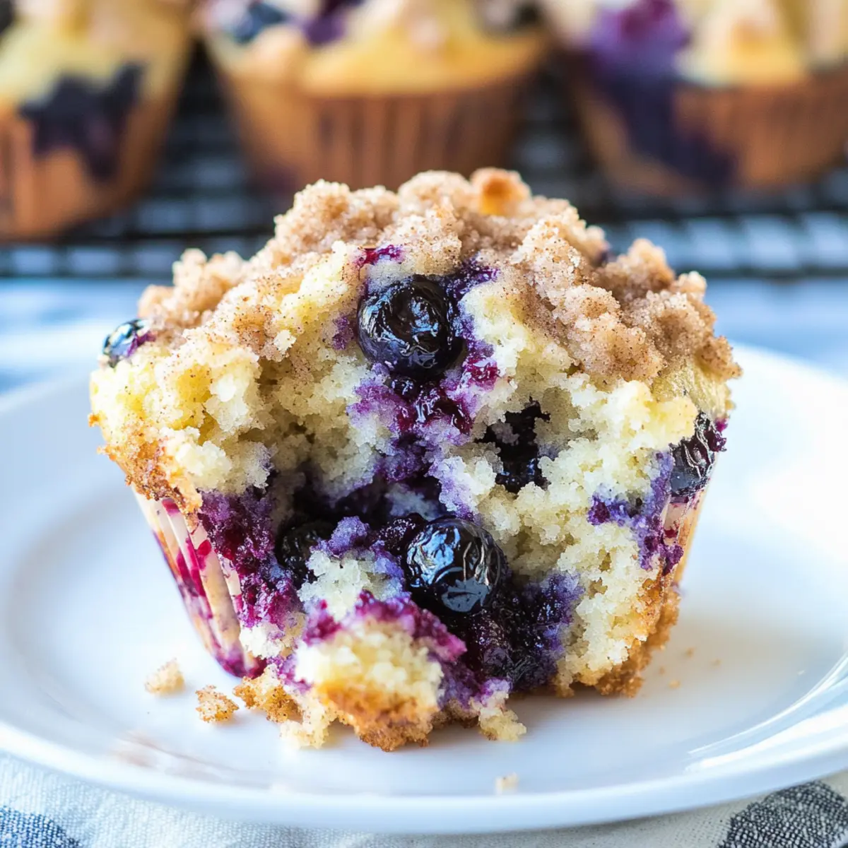 Blueberry Muffins With Streusel Crumb
