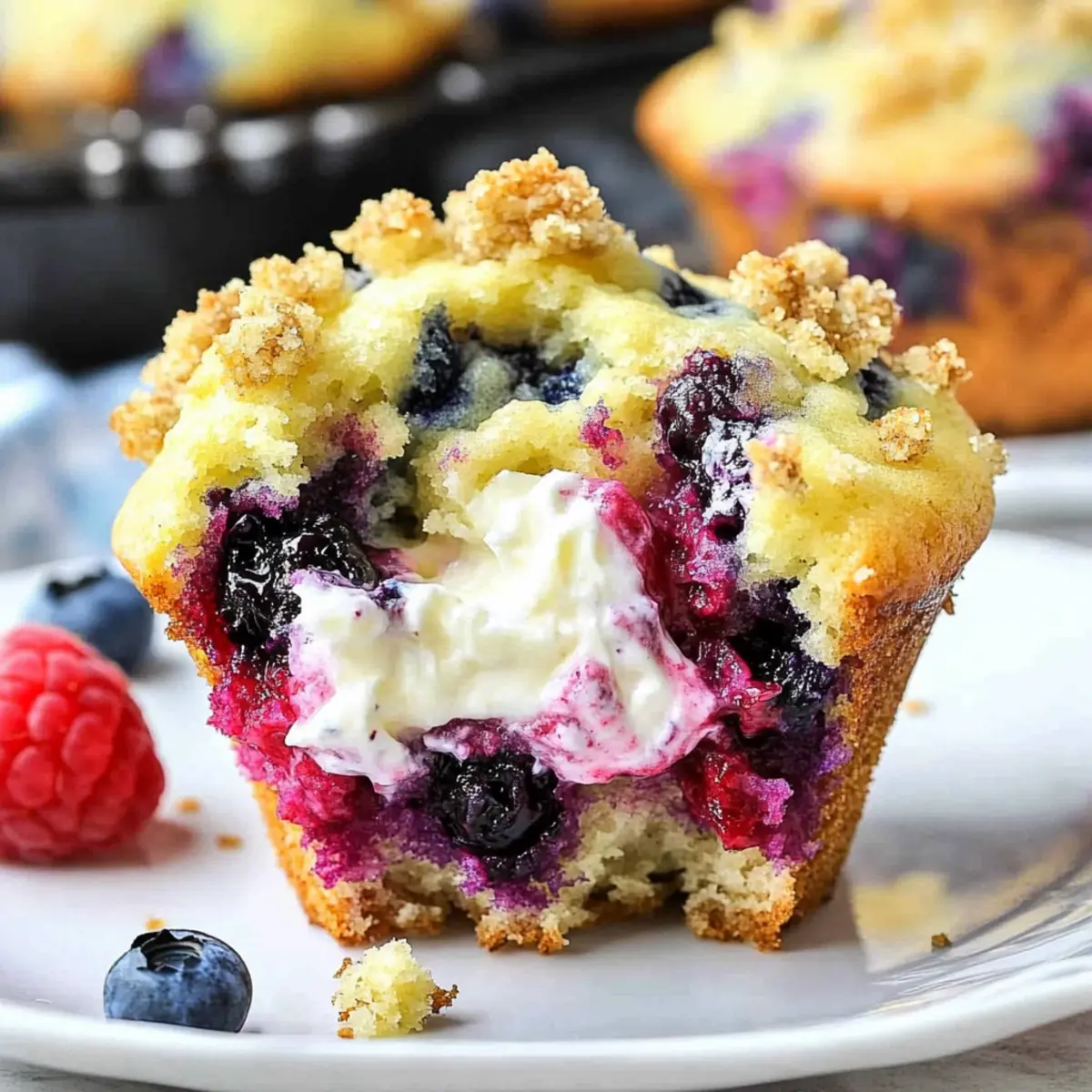 Berry Cream Cheese Muffins